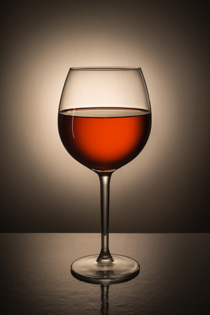 Clear Wine Glass With Red Wine